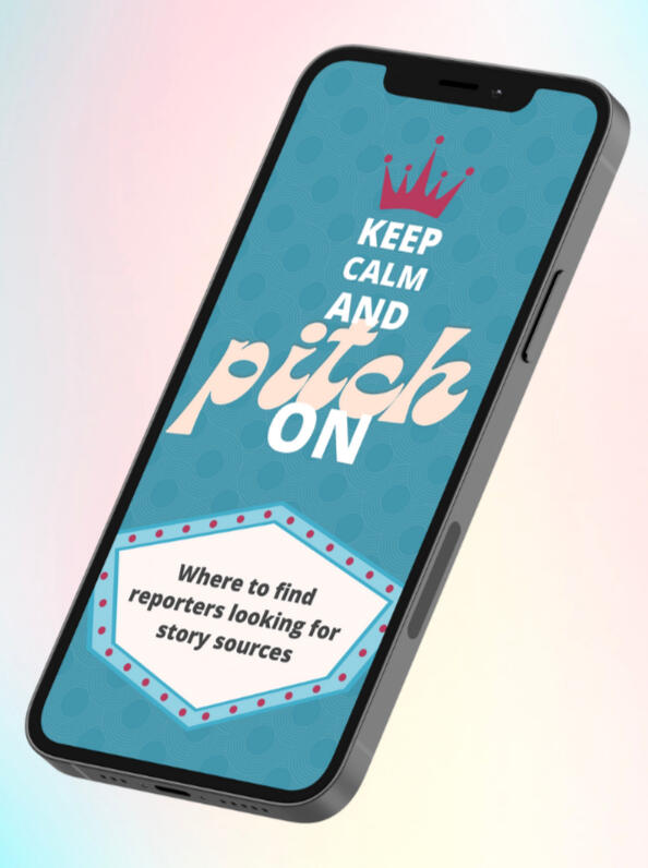 Smart phone with ebook Keep Calm and Pitch On